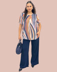 Casacca Georgette Righe