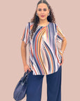 Casacca Georgette Righe
