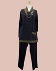 Maglia Collo Chunky Lamè